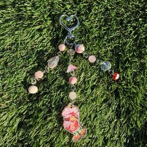 Strawberry Shortcake Hand Made Cute Keychain , Purse Charm 🩷